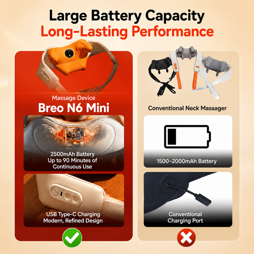 Breo N6 Mini Neck & Shoulder Massager Deep Kneading & Heat