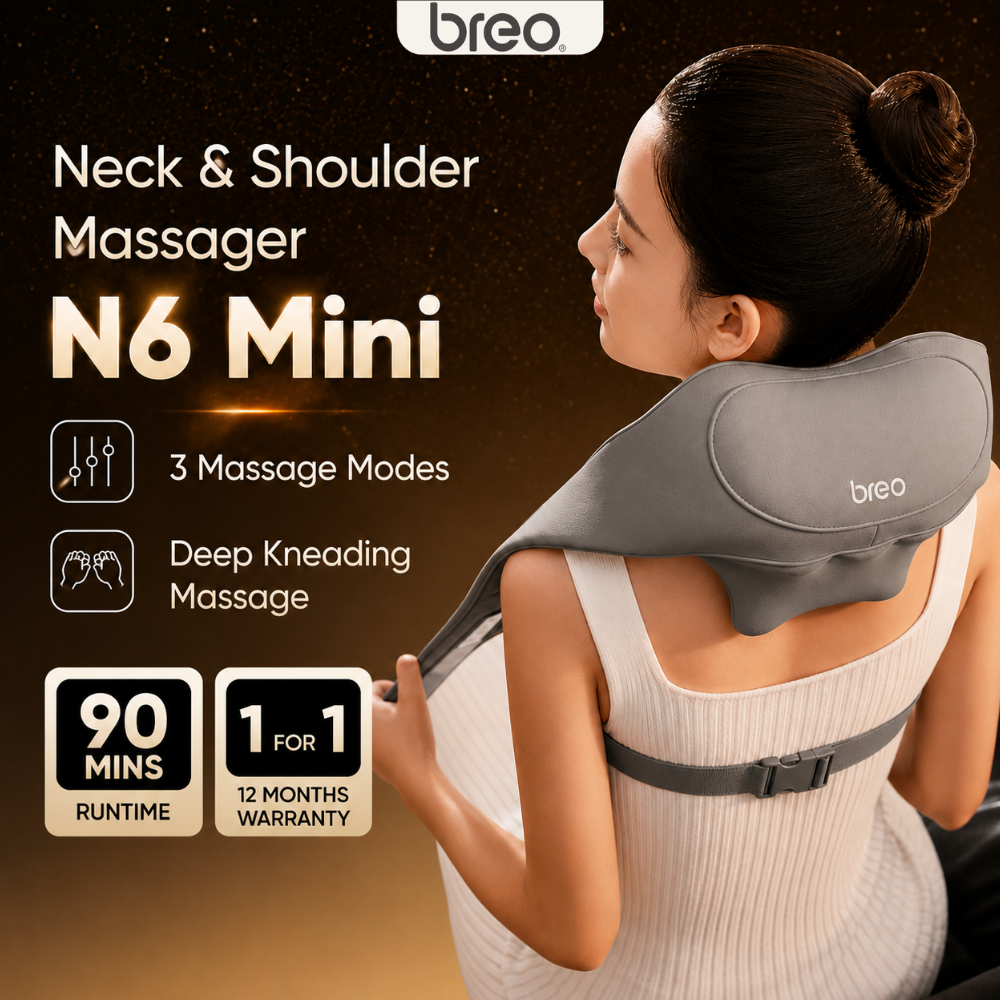 Breo N6 Mini Neck & Shoulder Massager Deep Kneading & Heat